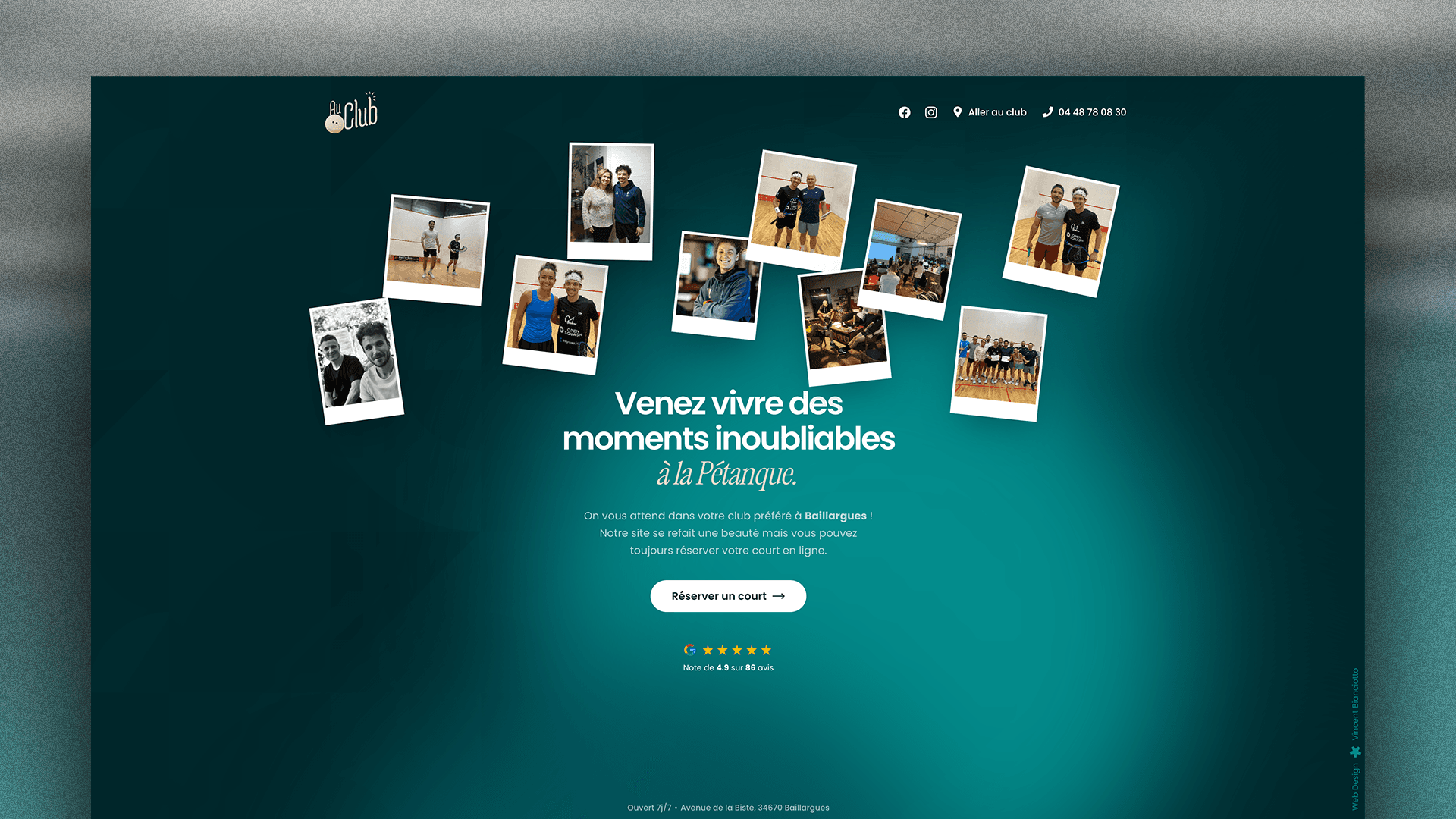 Aperçu du projet Au Club